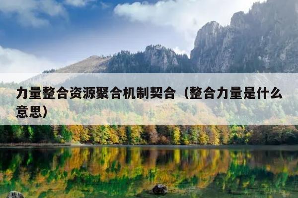 力量整合资源聚合机制契合(整合力量是什么意思) 力量整合资源聚合机制契合(整合力量是什么意思)