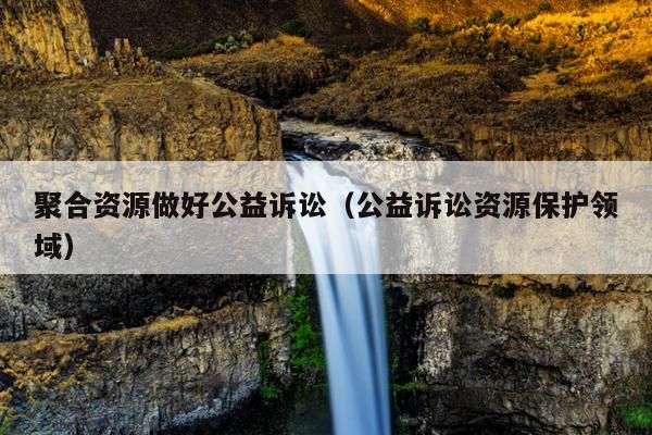 聚合资源做好公益诉讼（公益诉讼资源保护领域）