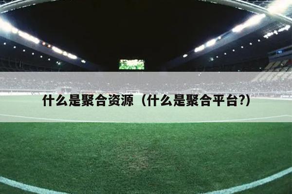 什么是聚合资源（什么是聚合平台?）