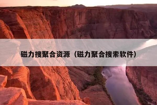 磁力搜聚合资源(磁力聚合搜索软件) 磁力搜聚合资源(磁力聚合搜索软件)