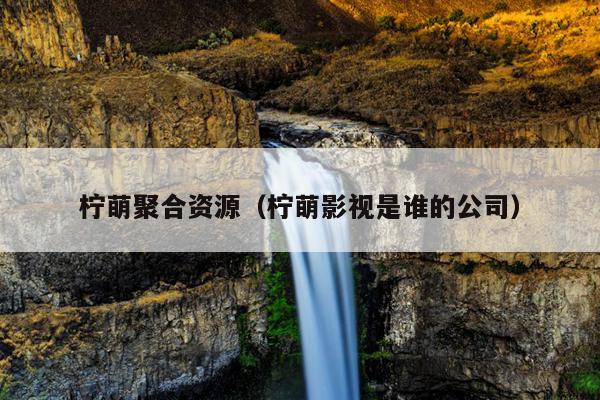 柠萌聚合资源（柠萌影视是谁的公司）