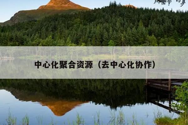中心化聚合资源(去中心化协作) 中心化聚合资源(去中心化协作)