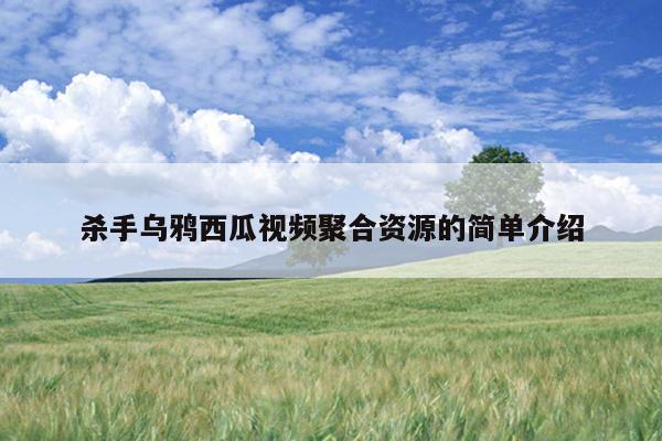 杀手乌鸦西瓜视频聚合资源的简单介绍 杀手乌鸦西瓜视频聚合资源的简单介绍