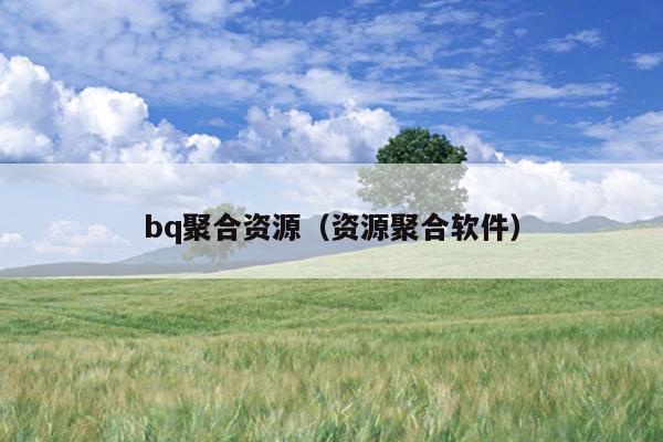 bq聚合资源(资源聚合软件) bq聚合资源(资源聚合软件)