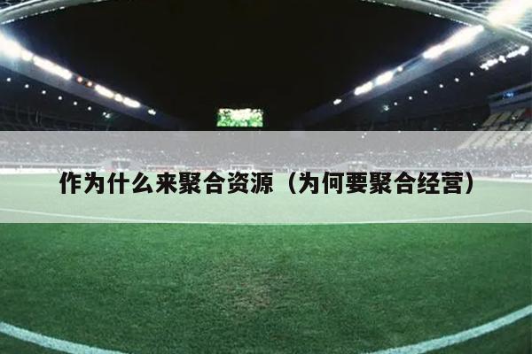作为什么来聚合资源（为何要聚合经营）