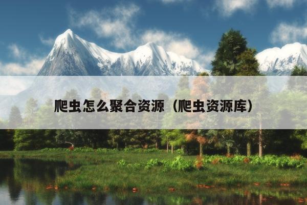 爬虫怎么聚合资源（爬虫资源库）