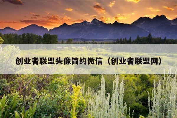 创业者联盟头像简约微信（创业者联盟网）