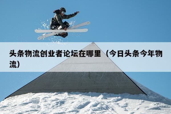 头条物流创业者论坛在哪里（今日头条今年物流）