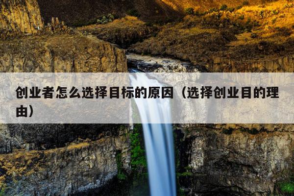 创业者怎么选择目标的原因(选择创业目的理由) 创业者怎么选择目标的原因(选择创业目的理由)