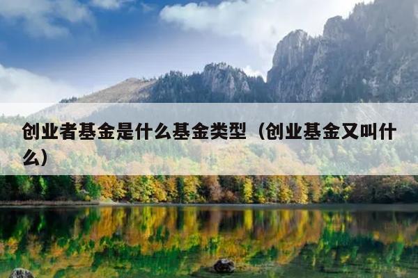 创业者基金是什么基金类型(创业基金又叫什么) 创业者基金是什么基金类型(创业基金又叫什么)