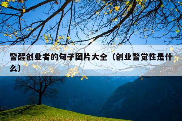 警醒创业者的句子图片大全(创业警觉性是什么) 警醒创业者的句子图片大全(创业警觉性是什么)