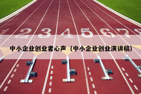 中小企业创业者心声(中小企业创业演讲稿) 中小企业创业者心声(中小企业创业演讲稿)