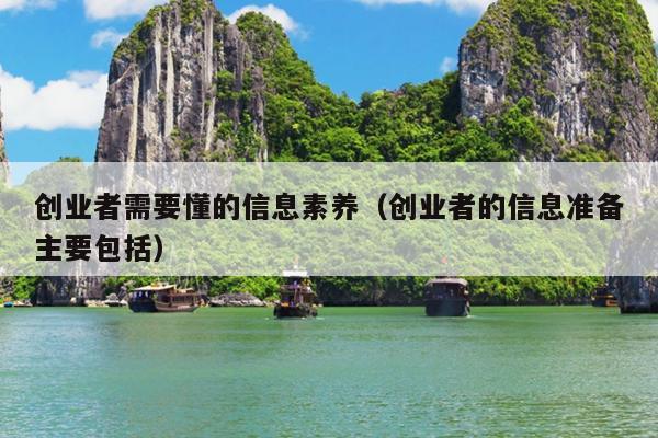 创业者需要懂的信息素养(创业者的信息准备主要包括) 创业者需要懂的信息素养(创业者的信息准备主要包括)