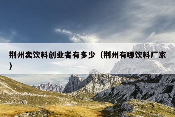 荆州卖饮料创业者有多少（荆州有哪饮料厂家）