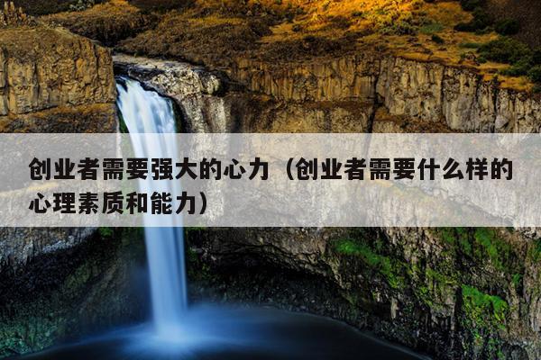 创业者需要强大的心力（创业者需要什么样的心理素质和能力）