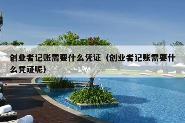 创业者记账需要什么凭证（创业者记账需要什么凭证呢）