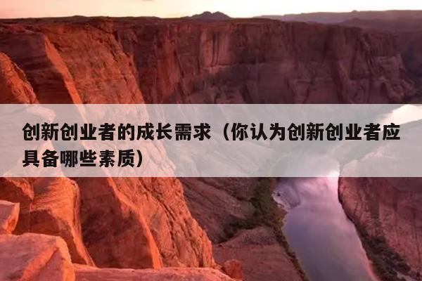 创新创业者的成长需求(你认为创新创业者应具备哪些素质) 创新创业者的成长需求(你认为创新创业者应具备哪些素质)