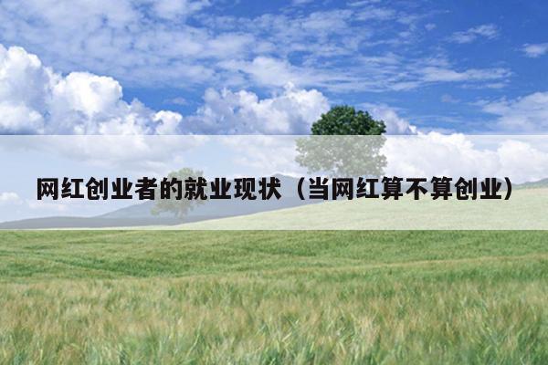 网红创业者的就业现状(当网红算不算创业) 网红创业者的就业现状(当网红算不算创业)