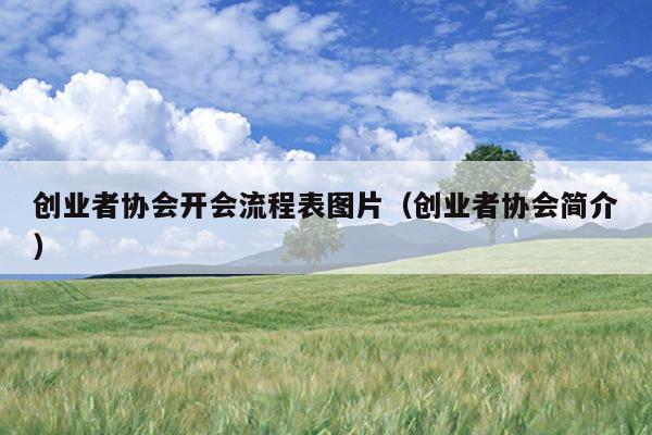 创业者协会开会流程表图片(创业者协会简介) 创业者协会开会流程表图片(创业者协会简介)