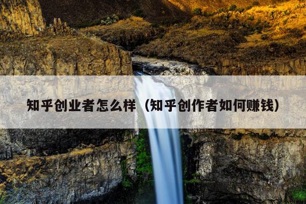 知乎创业者怎么样（知乎创作者如何赚钱）
