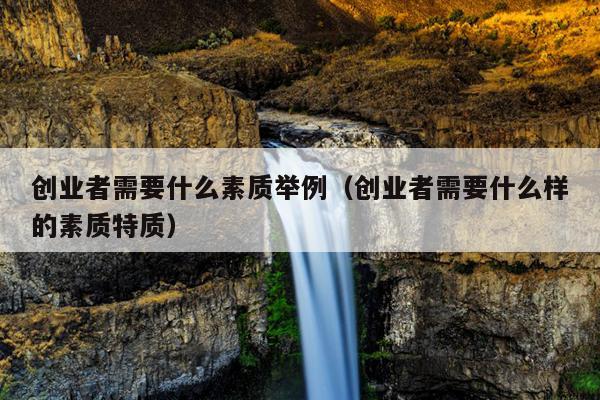 创业者需要什么素质举例（创业者需要什么样的素质特质）