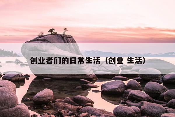 创业者们的日常生活(创业 生活) 创业者们的日常生活(创业 生活)