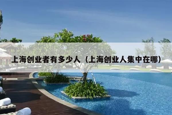 上海创业者有多少人(上海创业人集中在哪) 上海创业者有多少人(上海创业人集中在哪)