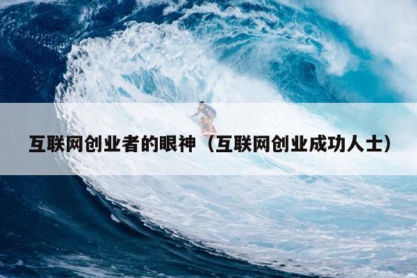 互联网创业者的眼神(互联网创业成功人士) 互联网创业者的眼神(互联网创业成功人士)