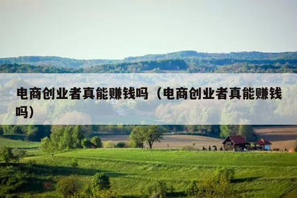 电商创业者真能赚钱吗(电商创业者真能赚钱吗) 电商创业者真能赚钱吗(电商创业者真能赚钱吗)