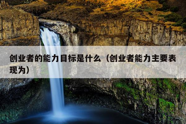 创业者的能力目标是什么(创业者能力主要表现为) 创业者的能力目标是什么(创业者能力主要表现为)