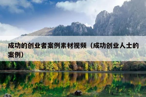 成功的创业者案例素材视频(成功创业人士的案例) 成功的创业者案例素材视频(成功创业人士的案例)