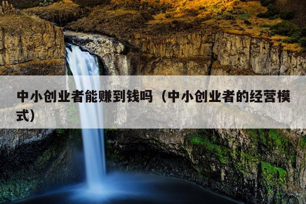 中小创业者能赚到钱吗(中小创业者的经营模式) 中小创业者能赚到钱吗(中小创业者的经营模式)