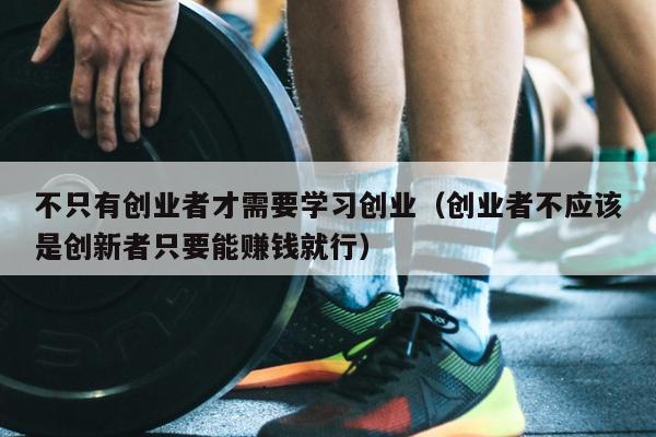 不只有创业者才需要学习创业(创业者不应该是创新者只要能赚钱就行) 不只有创业者才需要学习创业(创业者不应该是创新者只要能赚钱就行)